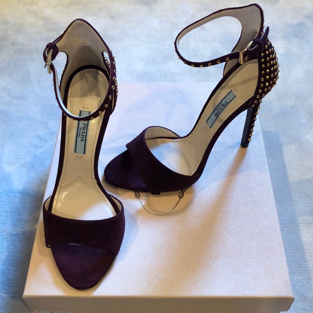 Prada studded heels 36.5 NEW in box
